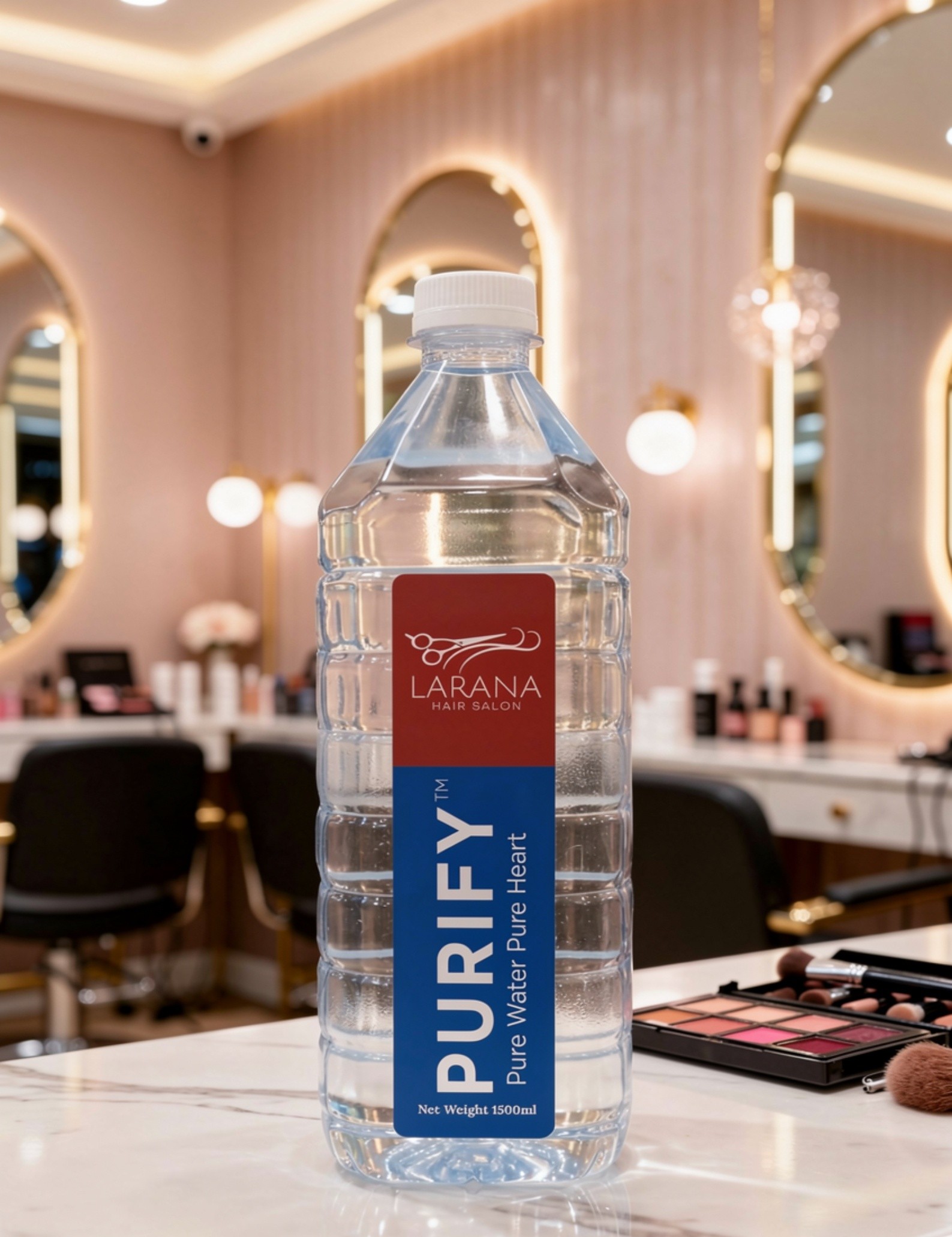 Luxury salon premium water branding